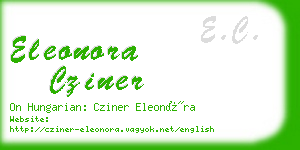 eleonora cziner business card
